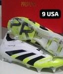 Adidas Predator 24 Elite (sin cordones) - Blanco/amarillo